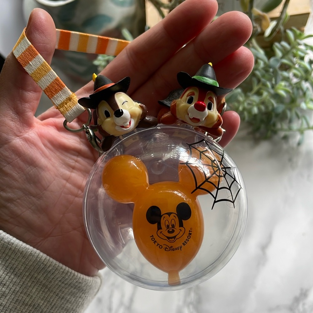Tokyo Disney Resort Halloween 2022 Chip N Dale Snack Case Orange Mickey Balloon